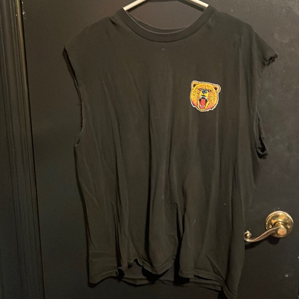 Men’s NEFF colorful grizzly bear badge tank top, size XL